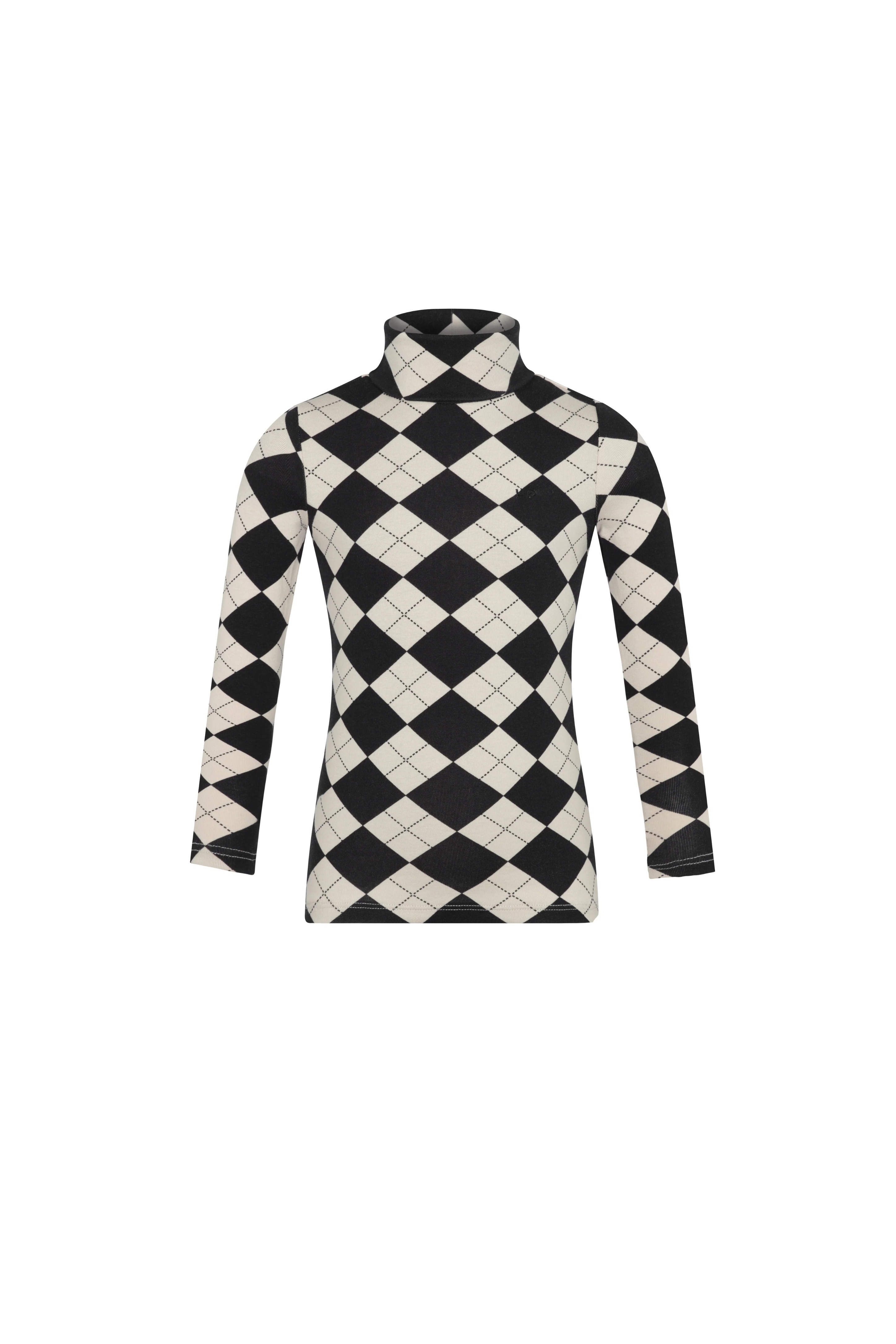 Casual Argyle Turtleneck