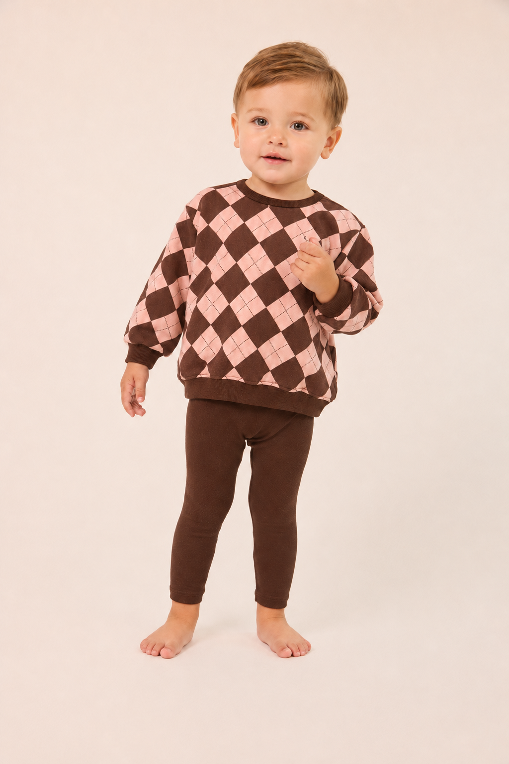 Toddler Argyle Sweatshirt Set