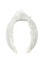 Knot Fringe Headband - Light Blue Denim - PROJECT 6, modest fashion