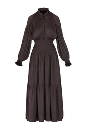 SILKY RUCHED WAIST DRESS