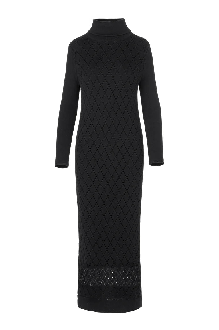 DIAMOND POINTELLE MAXI DRESS
