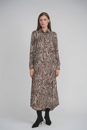 SARAH DRESS (BROWN)