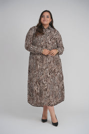 SARAH DRESS (BROWN)