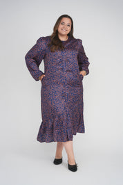 HAILEY DRESS (NAVY/RUST)
