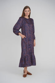 HAILEY DRESS (NAVY/RUST)