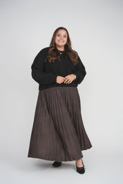 CROPPED KNIT SWEATER (BLACK)