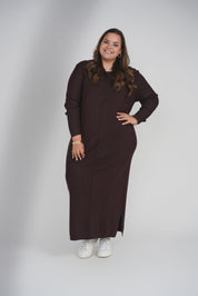 SWEATER MAXI DRESS (BROWN)
