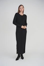SWEATER MAXI DRESS (BLACK)