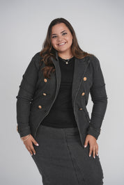 DENIM BLAZER (BLACK DENIM)