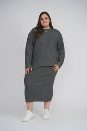 RIBBED 2 PCS. SET (GREY)