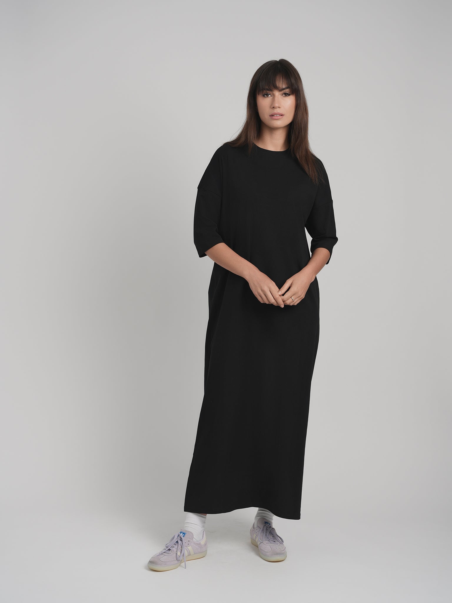 MAXI T-SHIRT DRESS (BLACK)