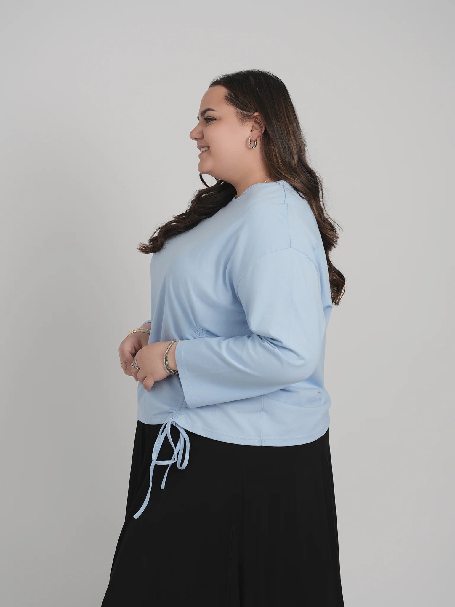 SIDE CINCH TOP (POWDER BLUE)