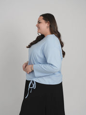 SIDE CINCH TOP (POWDER BLUE)
