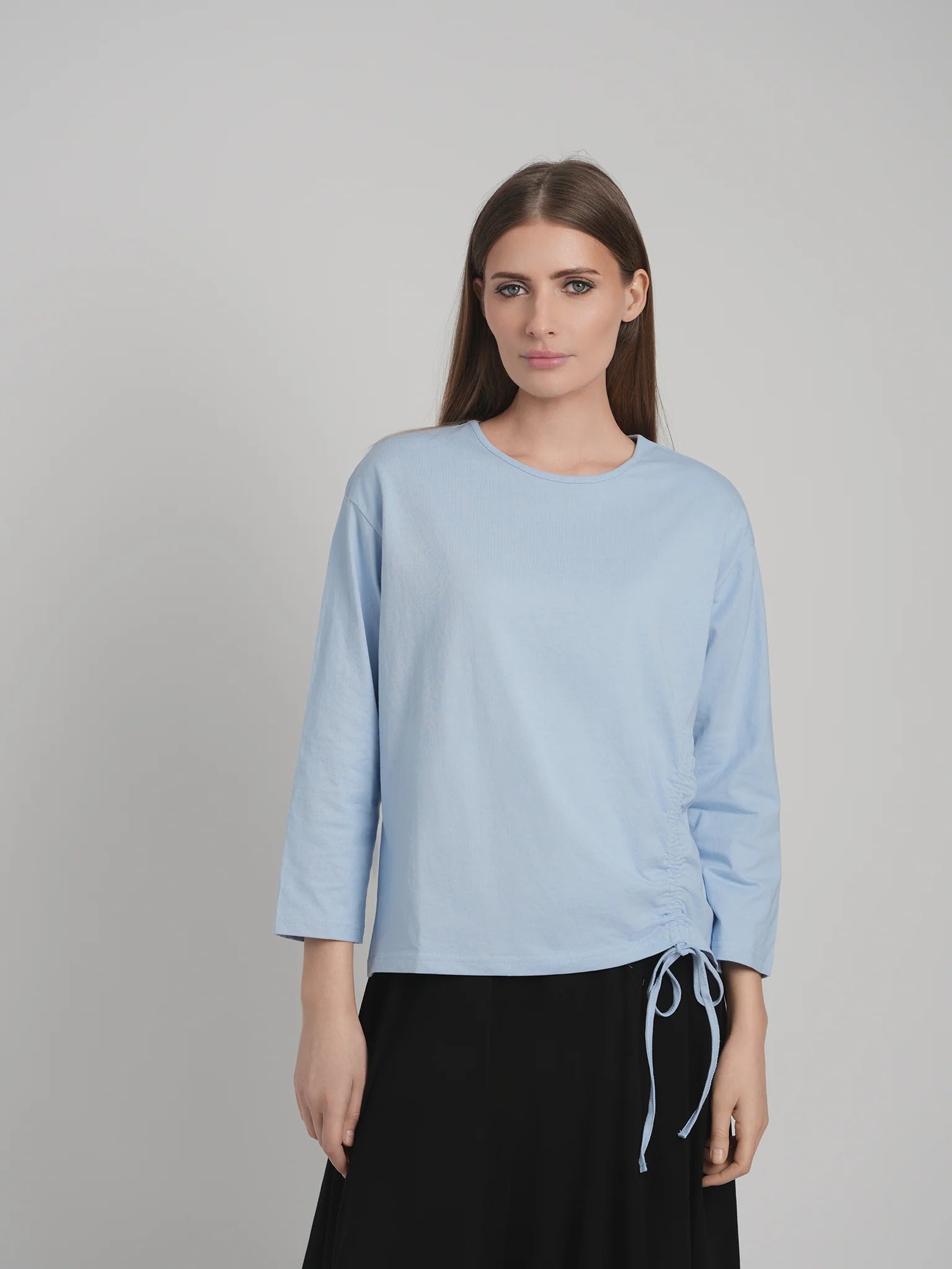 SIDE CINCH TOP (POWDER BLUE)