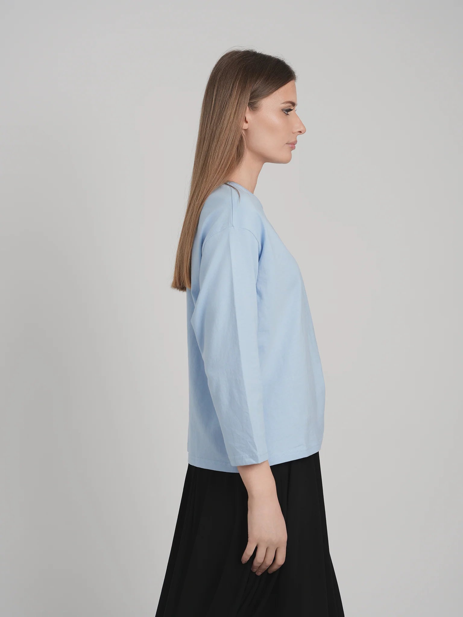 SIDE CINCH TOP (POWDER BLUE)