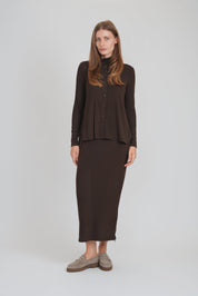 DUO DRESS (DARK BROWN)