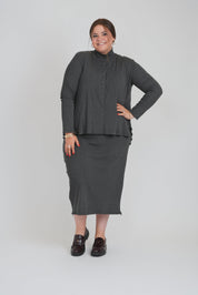 DUO DRESS (CHARCOAL)