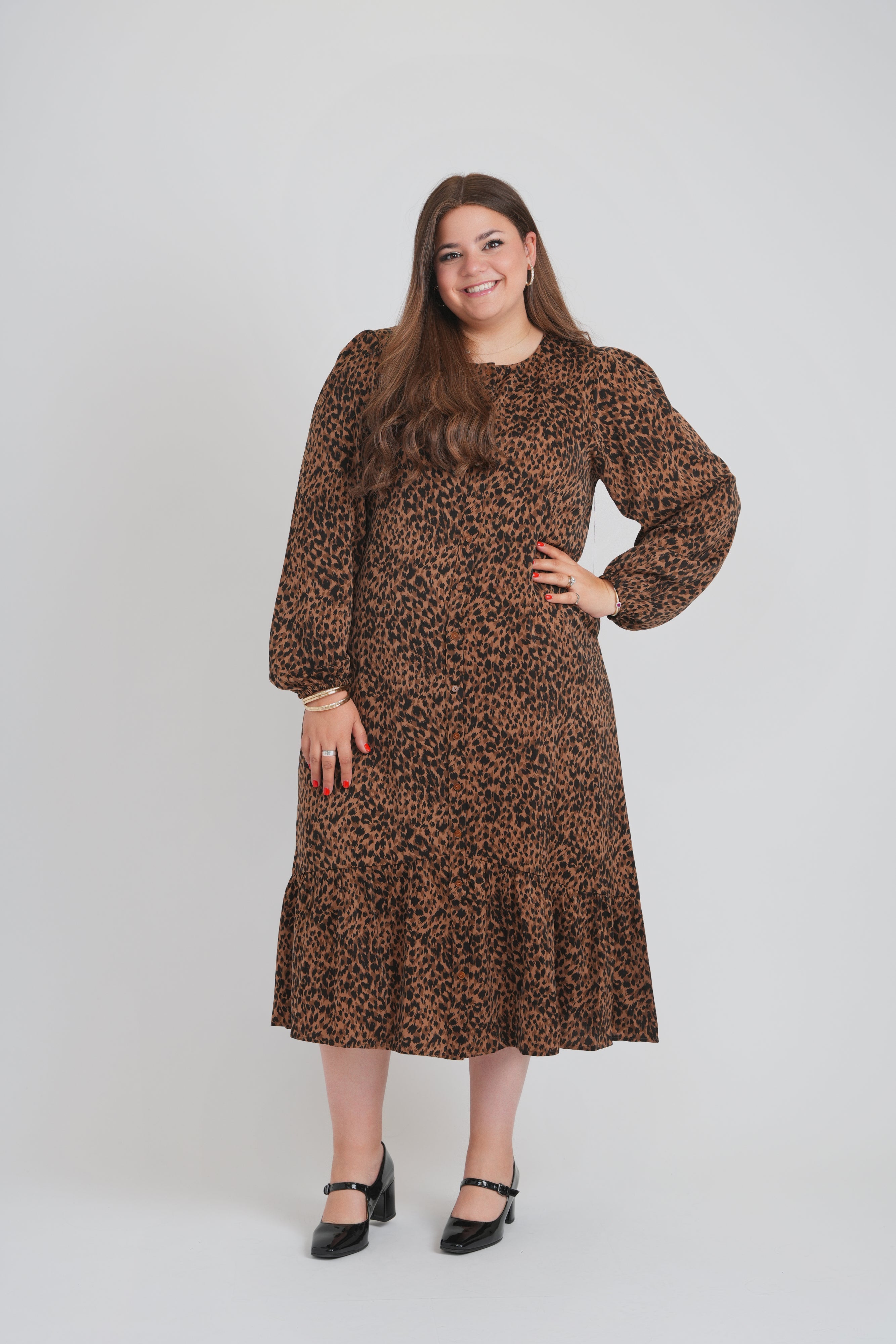 HAILEY DRESS (BROWN LEOPARD)