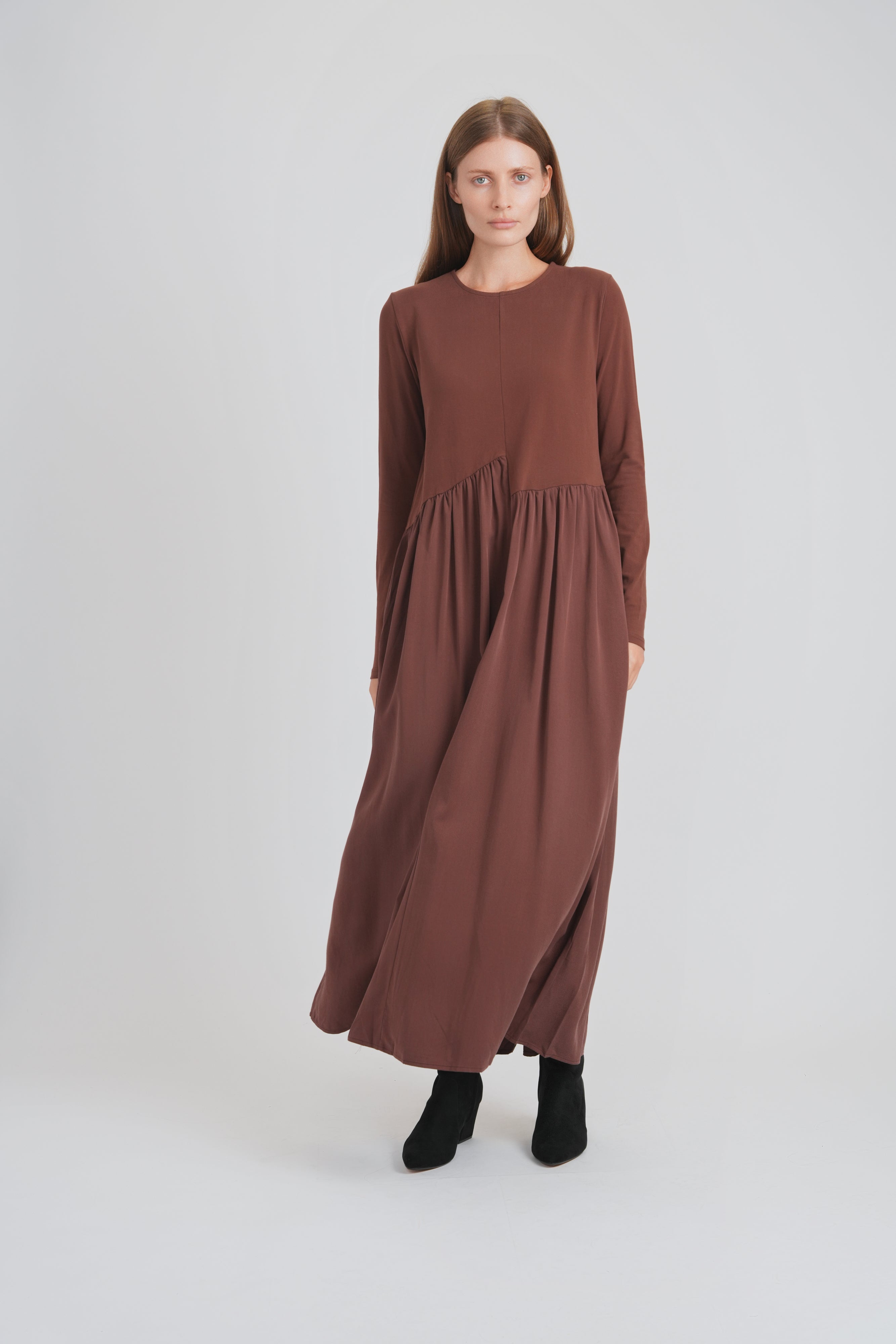 CLOVER DRESS (BROWN)