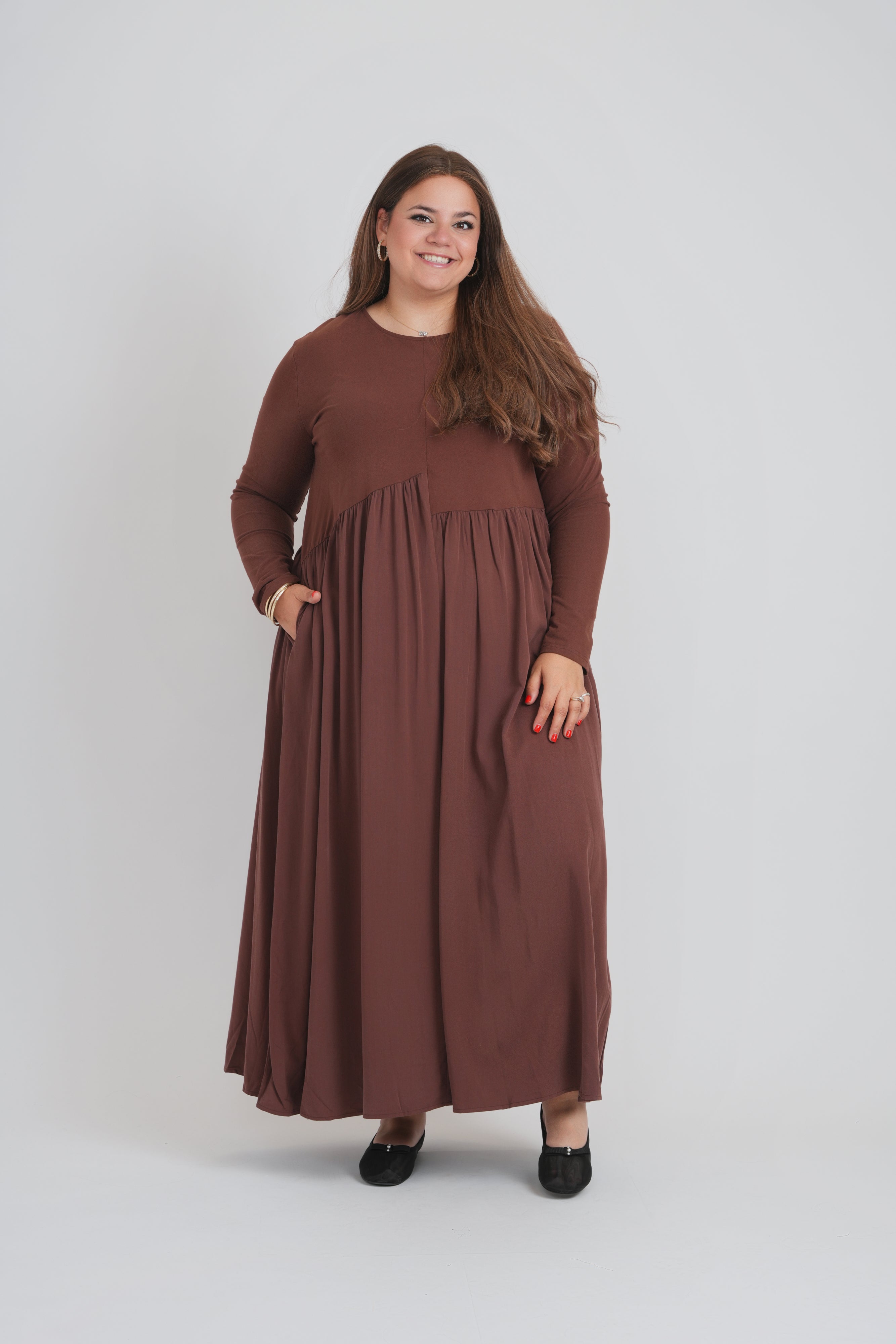 CLOVER DRESS (BROWN)