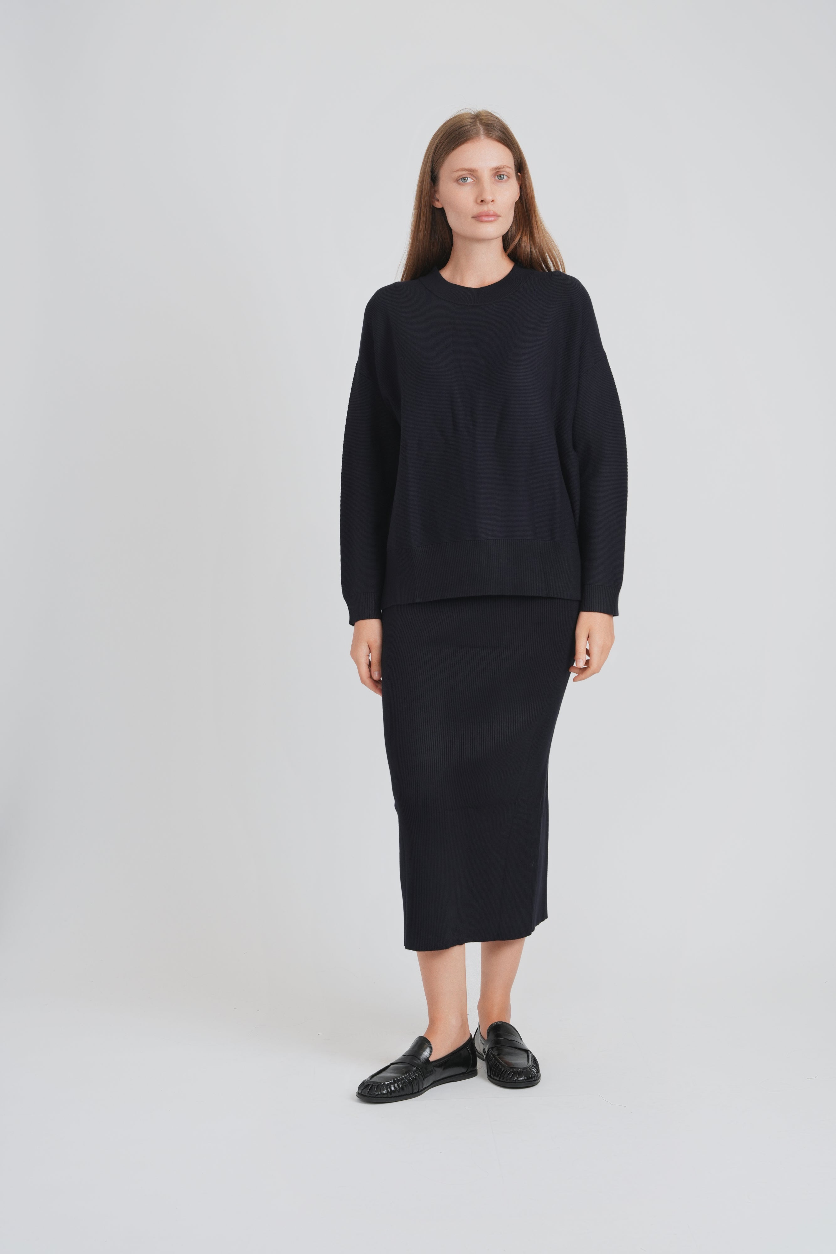 RIBBED 2 PCS. SET (NAVY)
