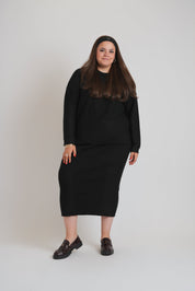 RIBBED 2 PCS. SET (BLACK)