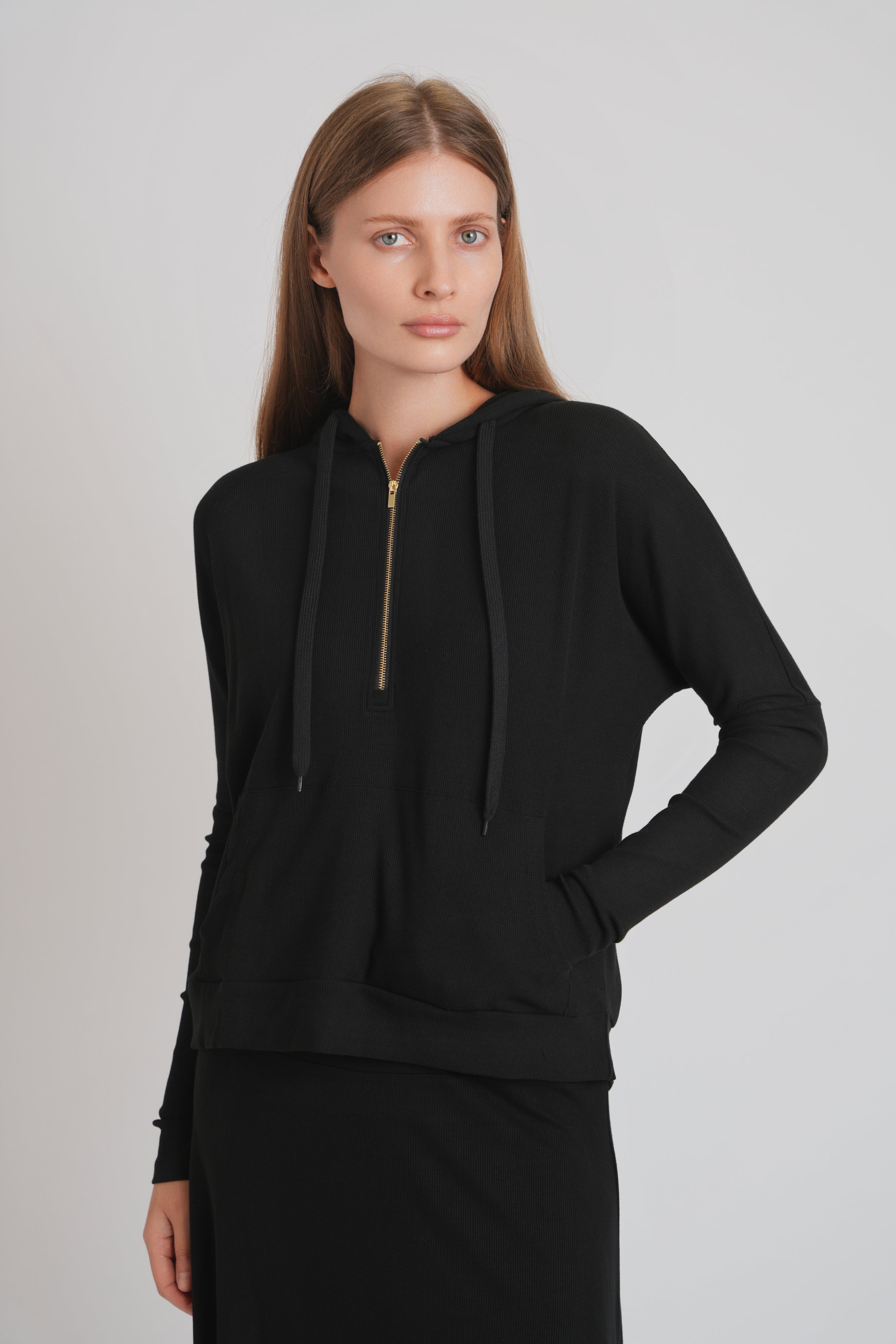 ZIP HOODIE TOP