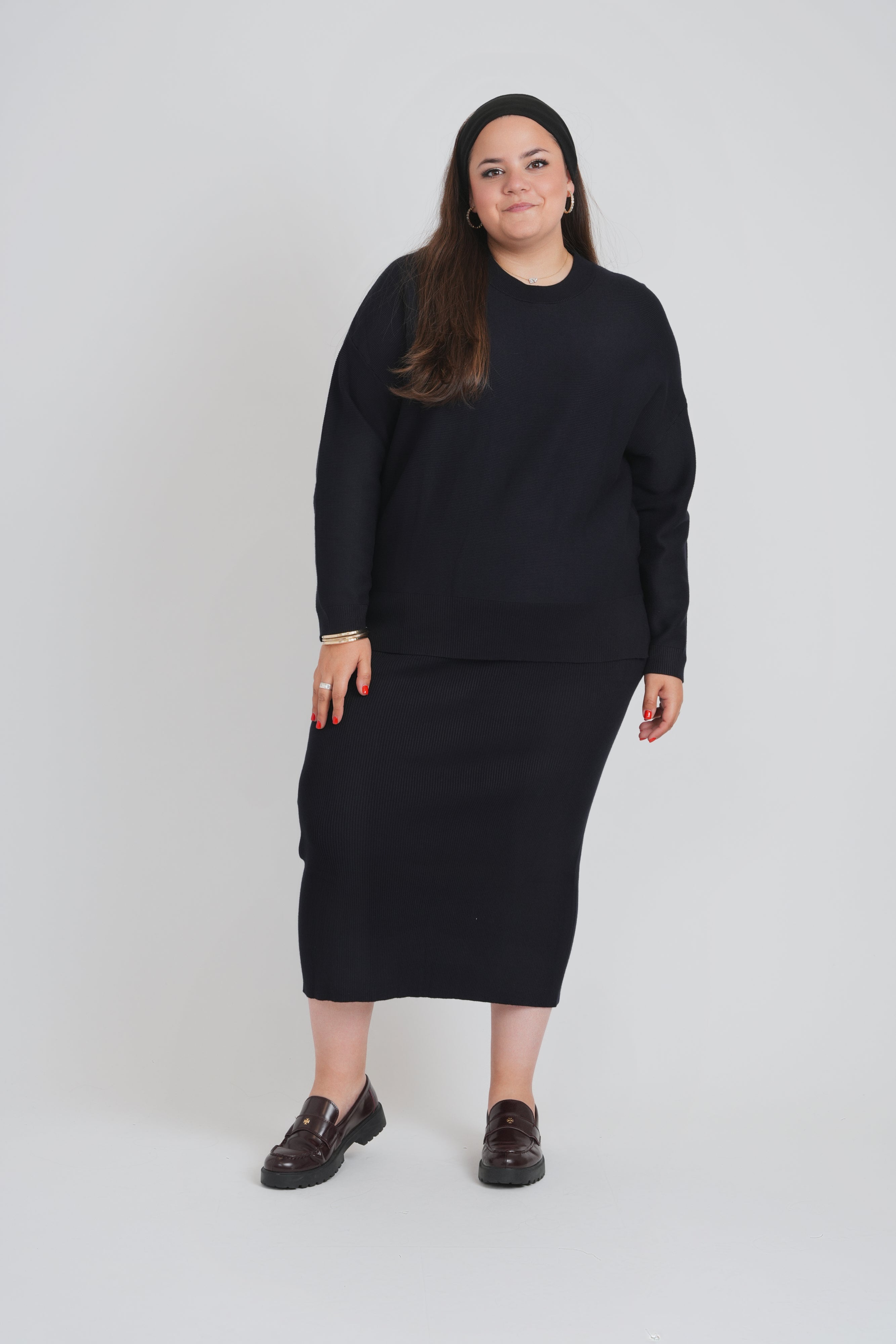 RIBBED 2 PCS. SET (NAVY)