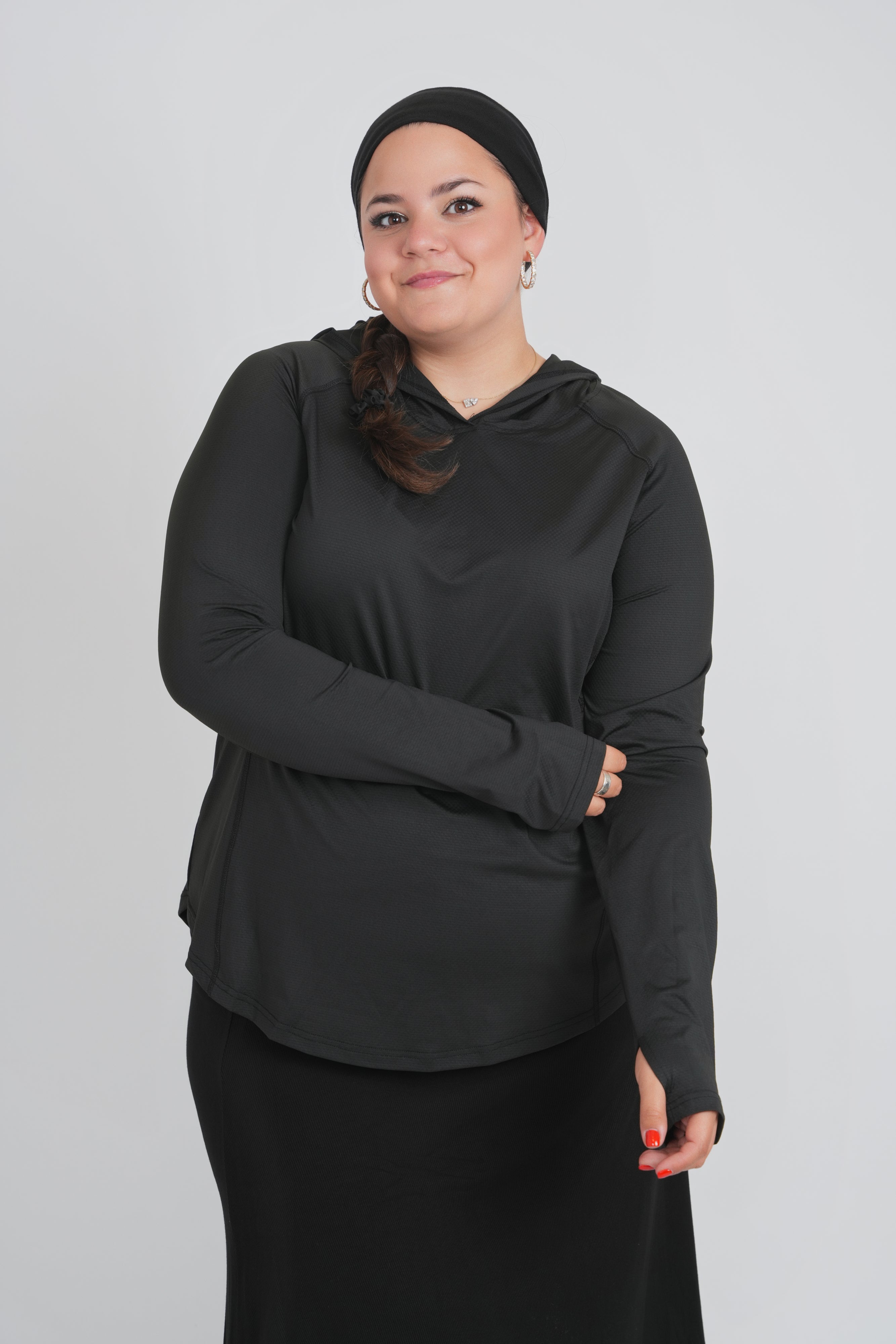 HOODED ACTIVE TOP