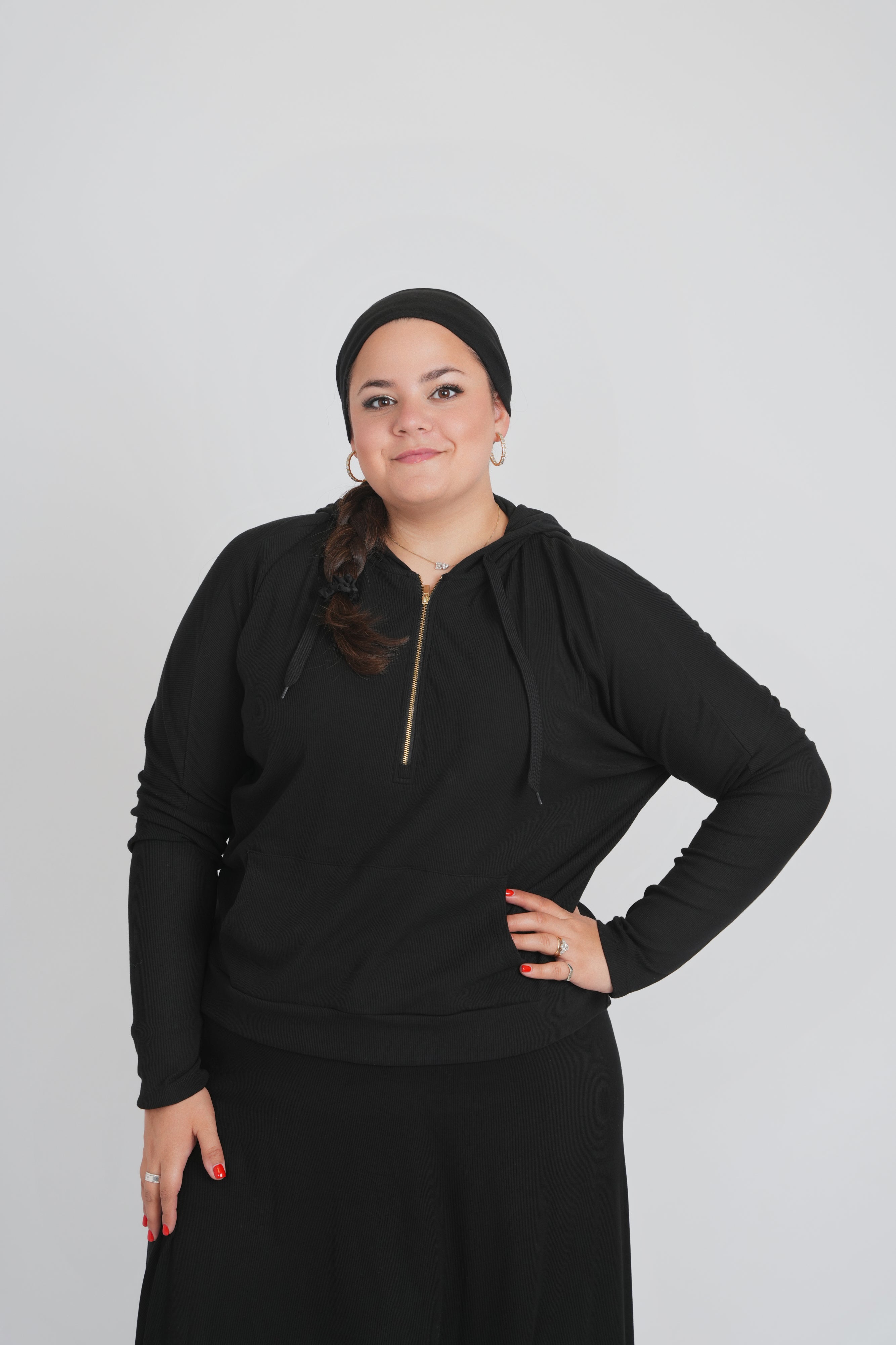 ZIP HOODIE TOP