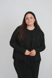 BACK PLEAT CARDIGAN