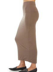 MODAL MIDI SLIM SKIRT (SMOKEY)