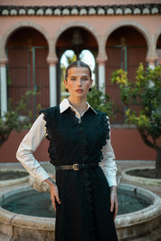 Maxi Broderie Anglaise Dress with Detail Centre Finish