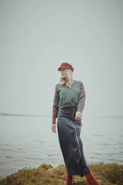 Aline Cotton Twill Side Zipper Skirt