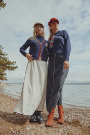 Aline Cotton Twill Side Zipper Skirt