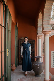 Jersey Sleeveless Dress with Elasticated Waist and CF Square