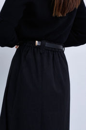 Aline Skirt with Contrast Belt