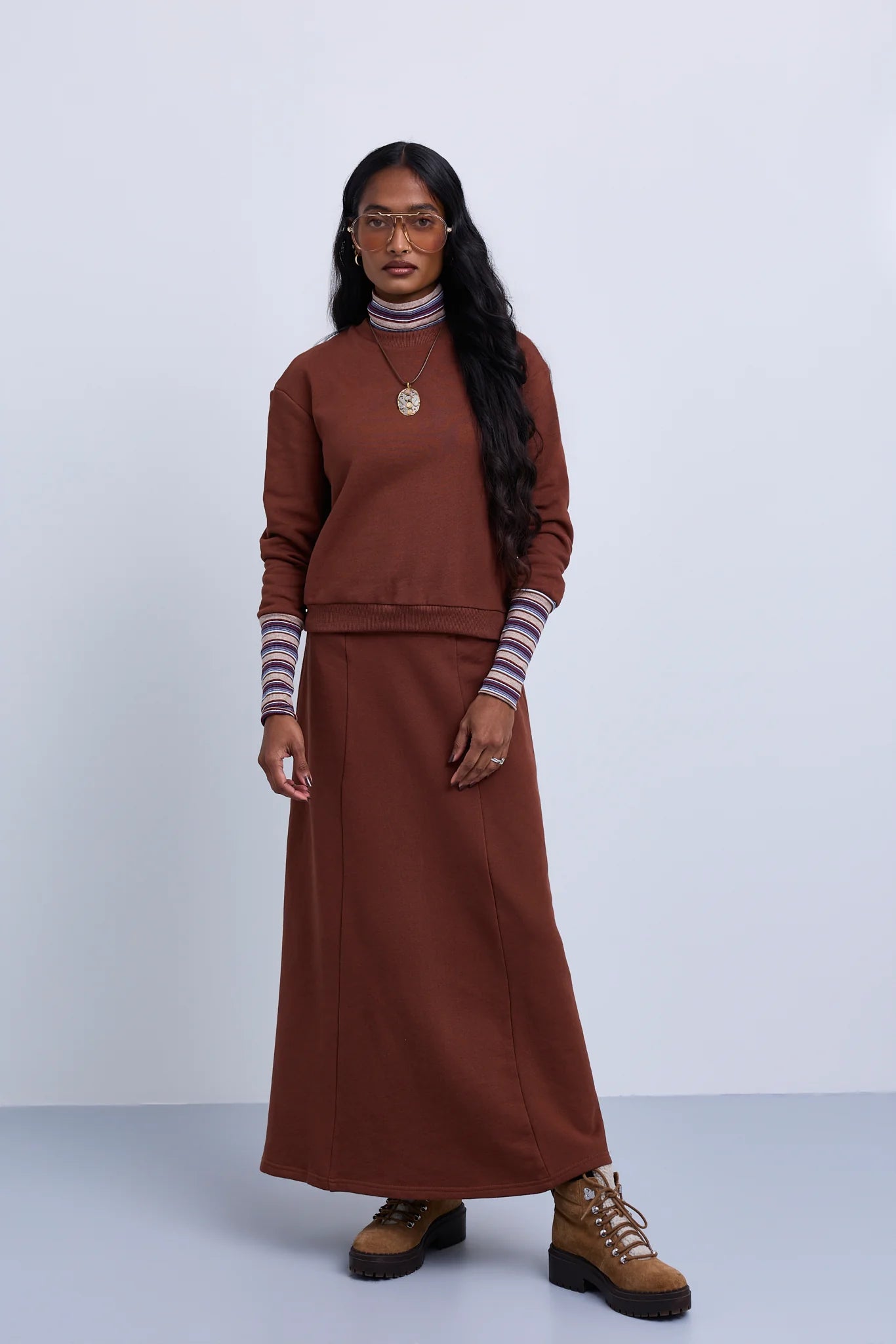 Front Tie Maxi Skirt
