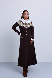 Aline Suede Skirt with Chain Pocket Design