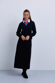 Triple Colour Collar Sweatshirt