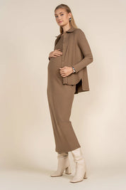 Pierre Maternity Dress in Mocha