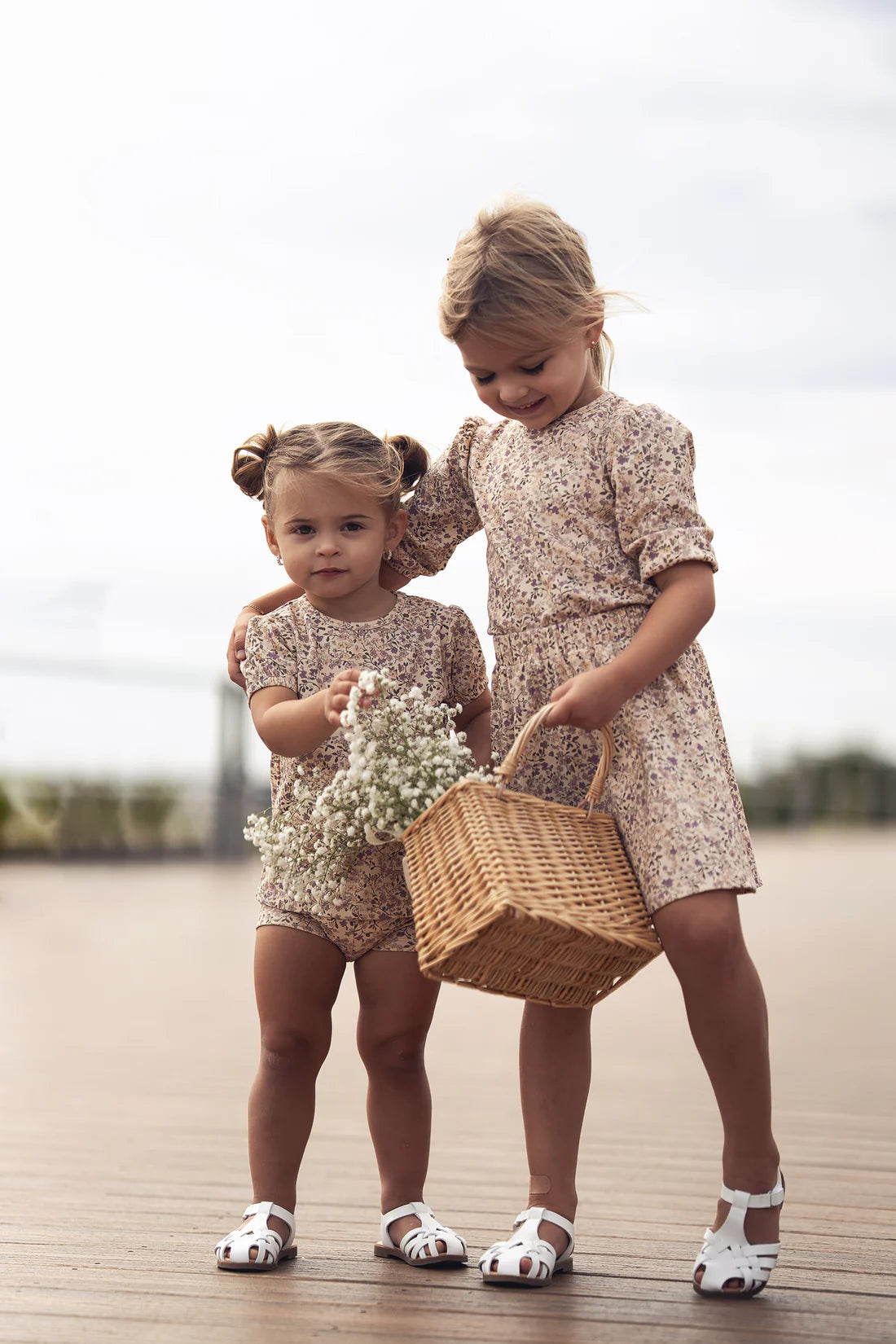 Purple Flower Short Sleeve Shirt