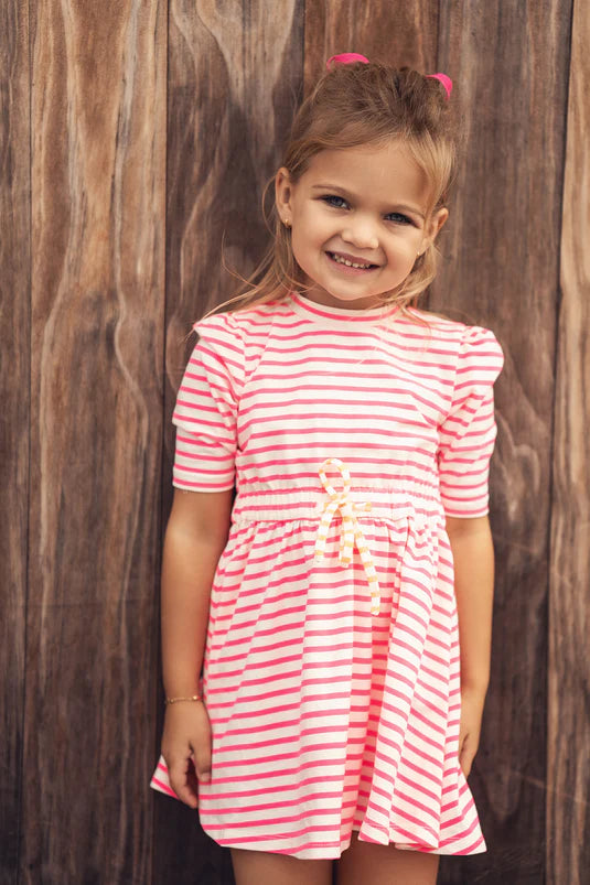 neon striped dress Neon Pink Stripe Maxi Dress
