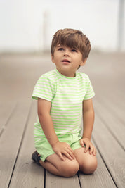 Denim Shorts - Neon Green
