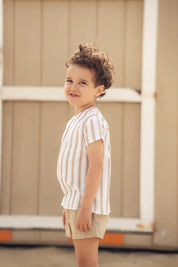 Tan Cotton Shorts
