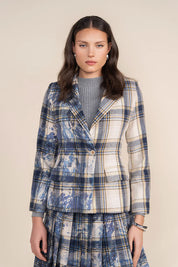 Praia Blazer in Blue Plaid