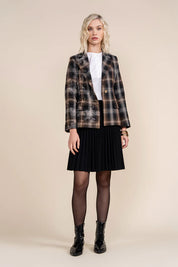 Praia Blazer in Black Plaid