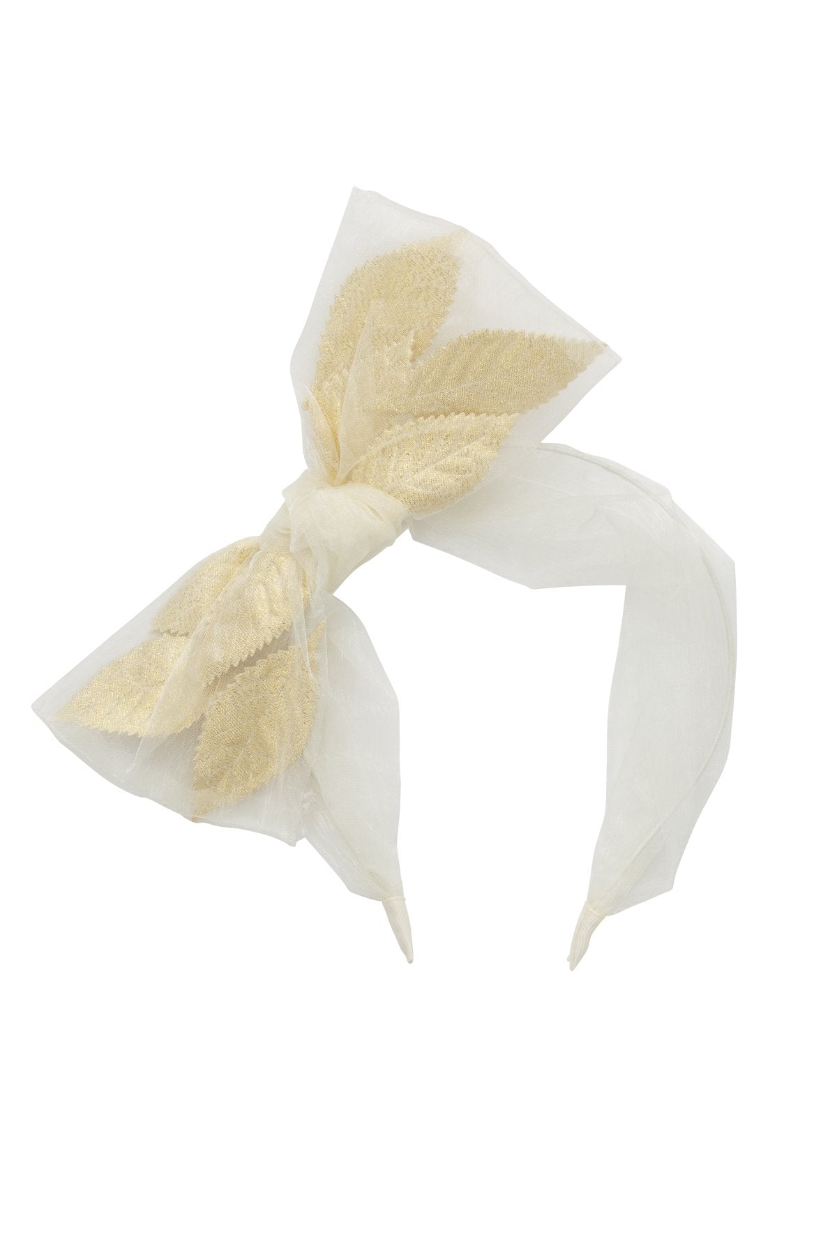 Organza Petal Headband - Ivory