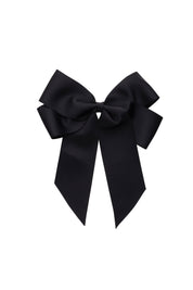 Oversized Bow Clip - Black Grosgrain