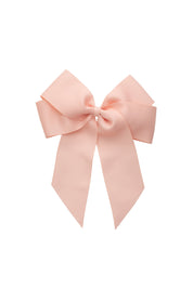 Oversized Bow Pony/Clip - Moonstone Grosgrain